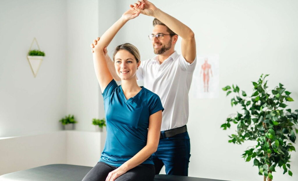 helping someone stretch